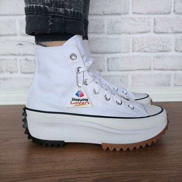 ⭐Converse Chuck Taylor Run Star Hike Hi 7.5 Women's Shoes Sneakers White 166799C - Picture 3 of 12